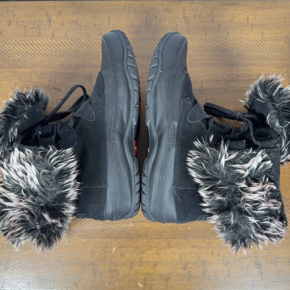 The North Face Boots Womens 10 Black Nuptse Purna Insulated Fur Winter Snow